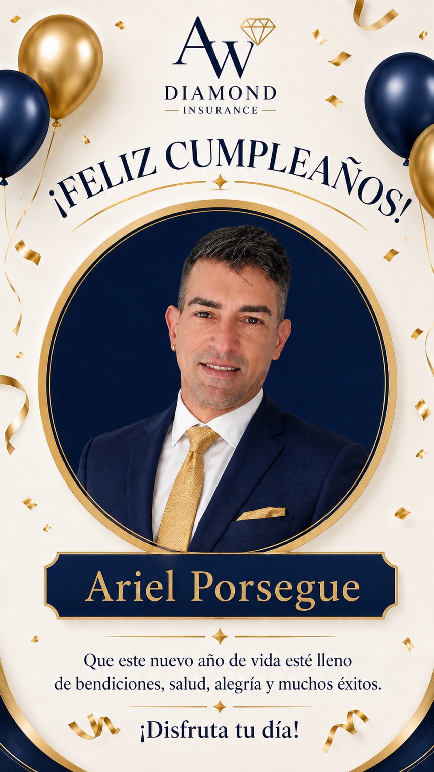 Ariel Porsegue, agente de seguros de Vida y Salud